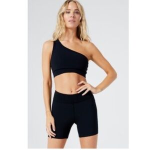 NEW L*Space Active Black Sessions Bike Short size small Ribbed